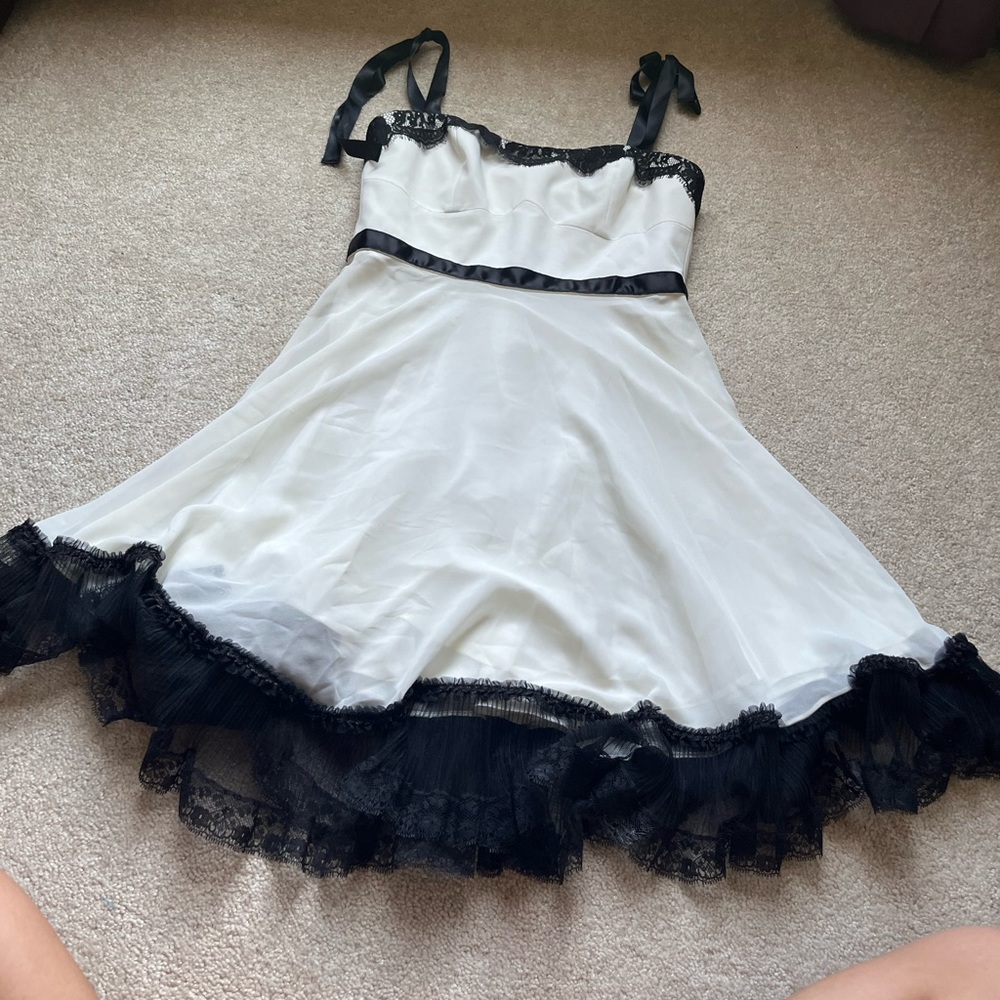 Pearl by Georgina Chapman Black and White Dress